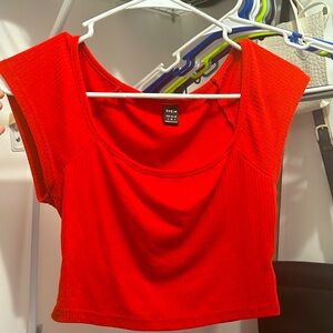 red crop top, only been worn once.